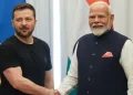 india's prime minister modi arrives in war torn ukraine for a one day visit and meets zelensky